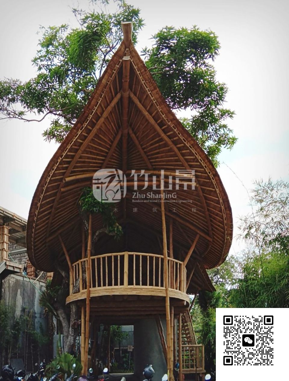 巴厘岛竹建筑通风采光空间